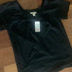 Style&Co small black shirt sleeve top
